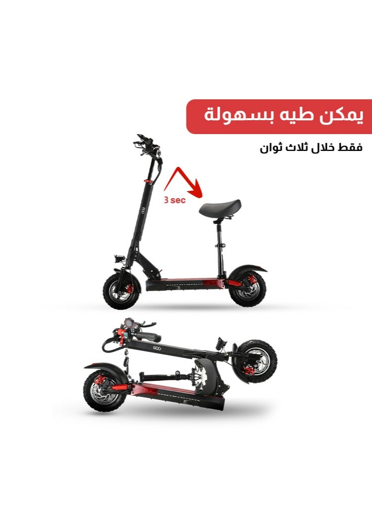 Egg Foldable electric scooter, 10-inch wheel, 1200W max motor, max load capacity 180 kg  - Image 4