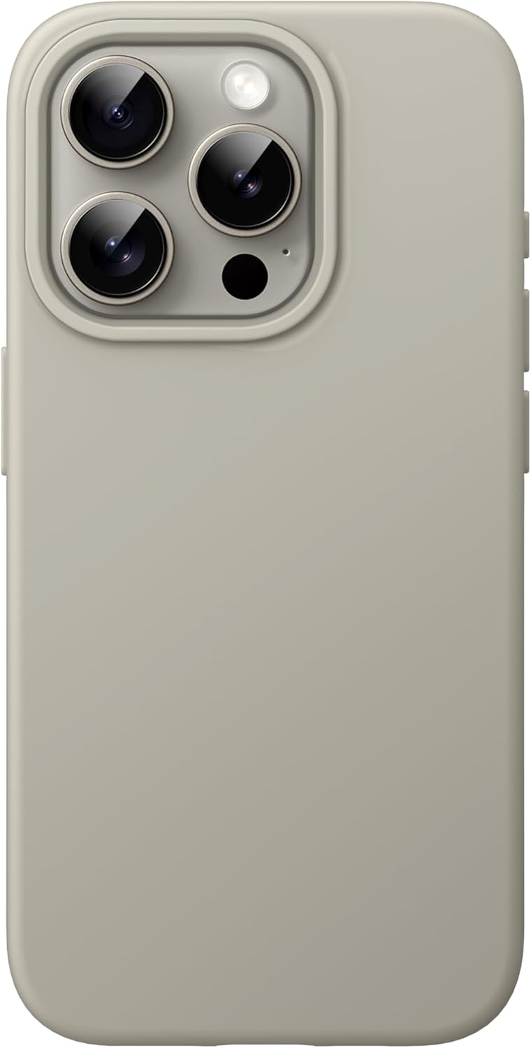 for iPhone 15 6.1-Inch - Silky-Soft Touch Full-Body Protective (Natural Titanium) - Image 1