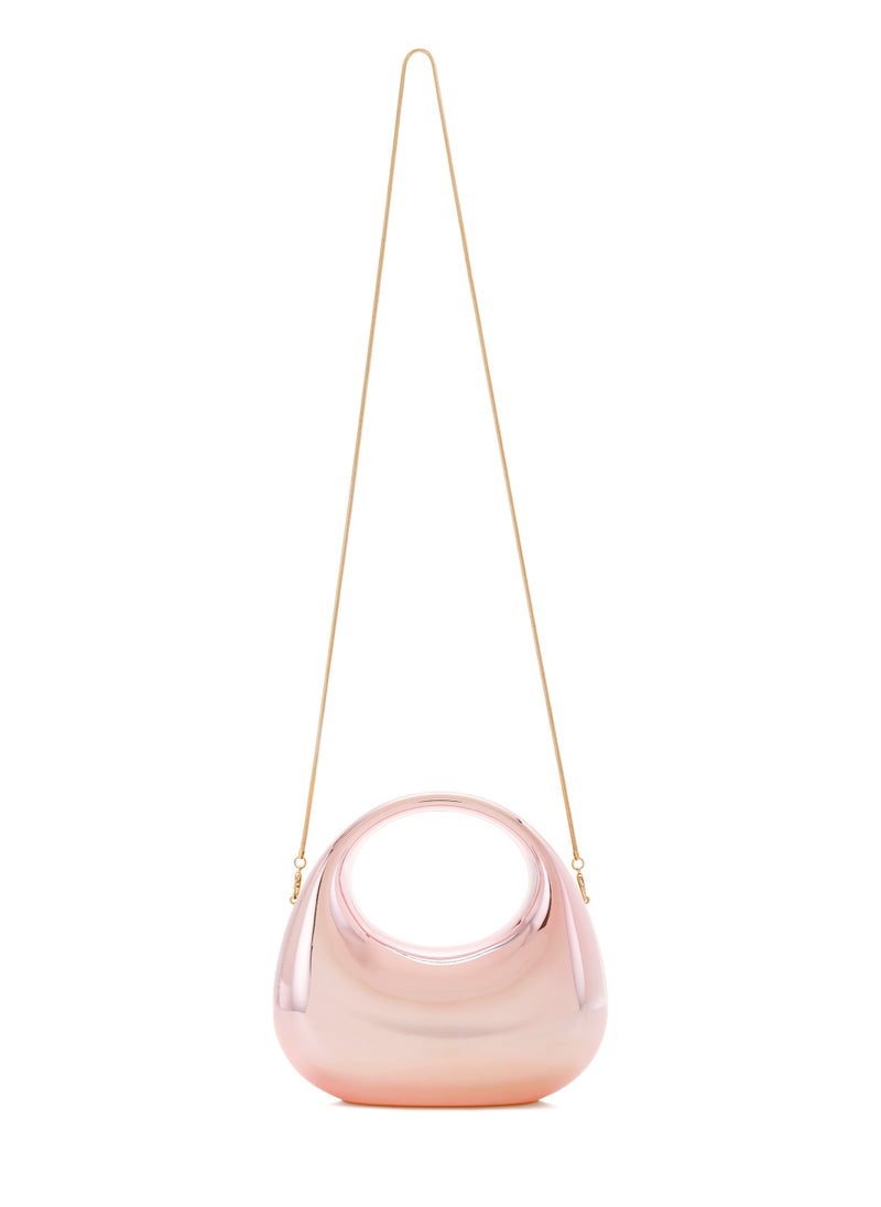 London Rag Acrylic Metallic Mini Clutch Bag in Light Pink  - Image 2