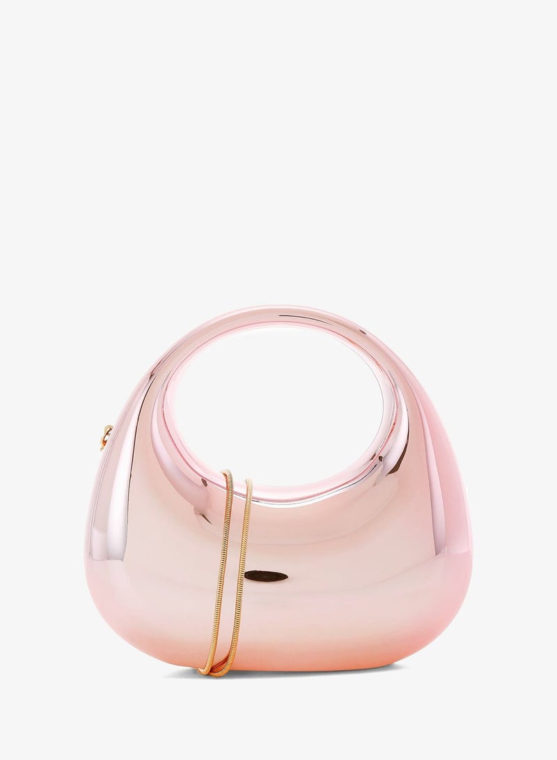 London Rag Acrylic Metallic Mini Clutch Bag in Light Pink - Image 1
