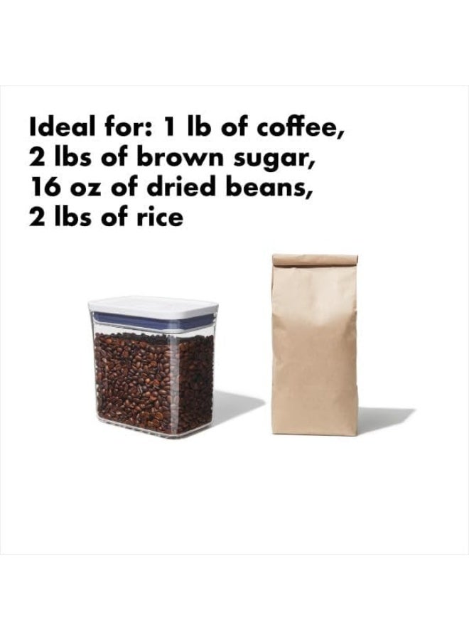 OXO Good Grips Pop Container Rectangle Clear/White 1.6L - Image 2