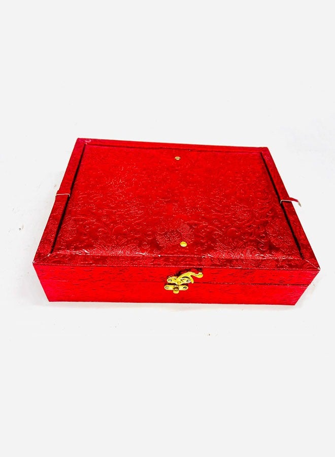Red Fancy Qur'an Box Holder with Rehal – 2-in-1 Design  A4 Size  - Image 2