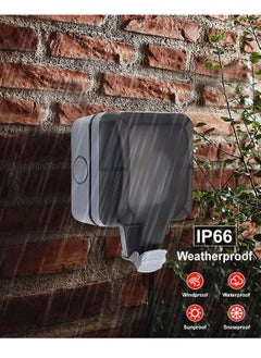 SYOSI Outdoor Sockets Waterproof Single Socket, Wall Electrical Outlets, IP66 Switched Socket Covers,13A Outdoor Wall Weatherproof Plug Socket Box (Single socket)  - Image 5