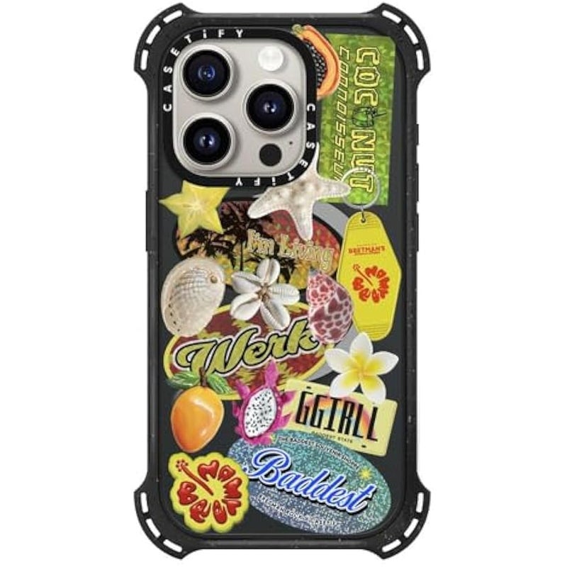 Casetify Bounce iPhone 15 Pro Case 【6X Military Grade Drop Tested / 21.3ft Drop Protection/Compatible with Magsafe】 - Baddest Souvenir - Triple Black - Image 1