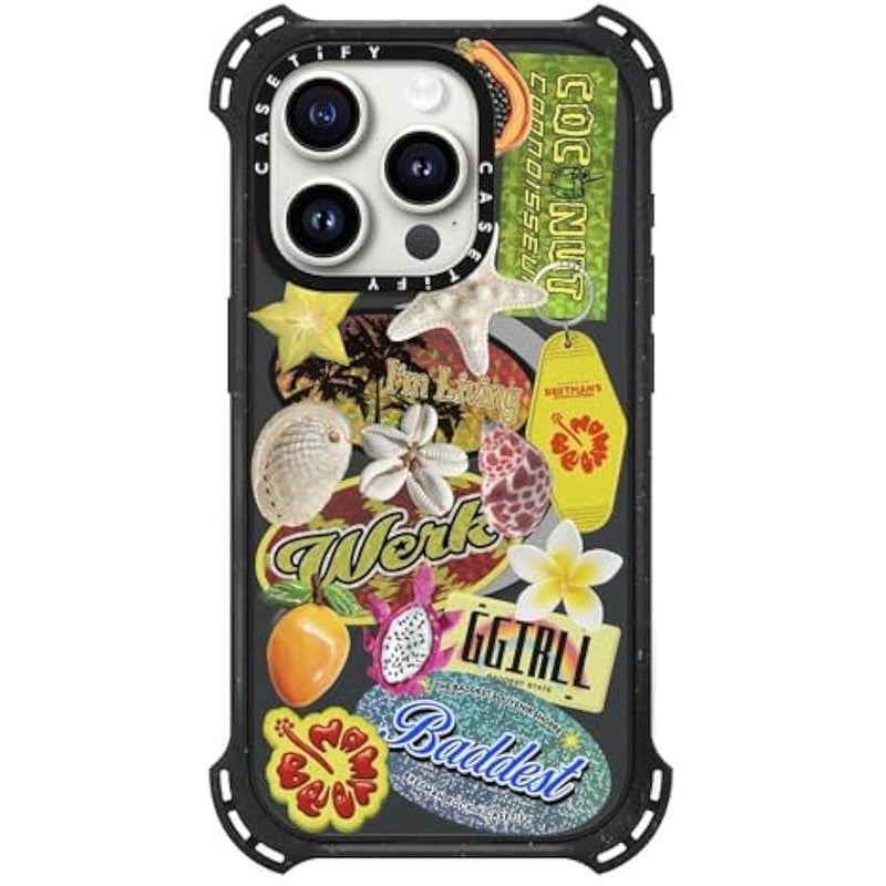 Casetify Bounce iPhone 15 Pro Case 【6X Military Grade Drop Tested / 21.3ft Drop Protection/Compatible with Magsafe】 - Baddest Souvenir - Triple Black - Image 3