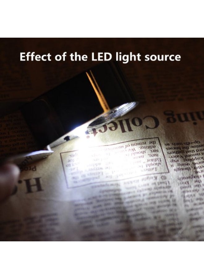 Beileshi - 40X Magnifier Led   Uv Illuminated Jeweller Lens Loupe Metal Construction Optical Glass Magnifying Watch Stamps Jeweller Diamond - Image 1