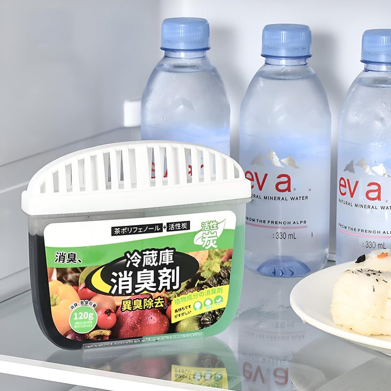 Refrigerator Odor Eliminator - Keep your fridge smelling fresh with a powerful deodorizer that absorbs odors and moisture, compact design is perfect for any fridge or storage space. - Image 1