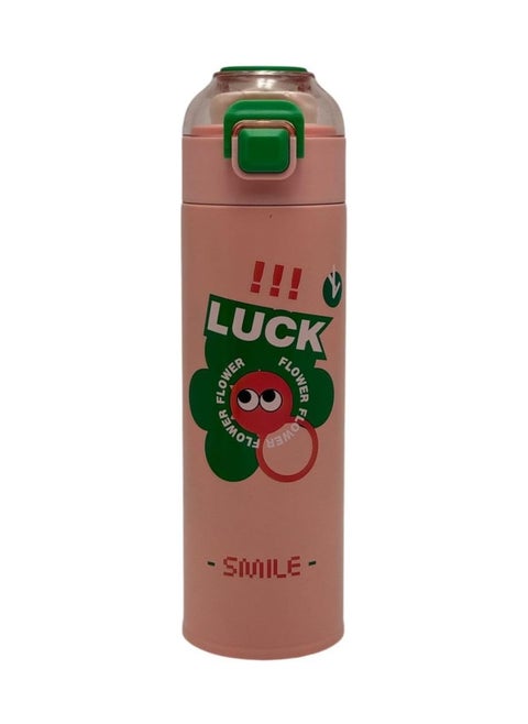 Thermal bottle with a tight lid with an open and close button, for hot and cold drinks - stylish and attractive cartoon design from QShop