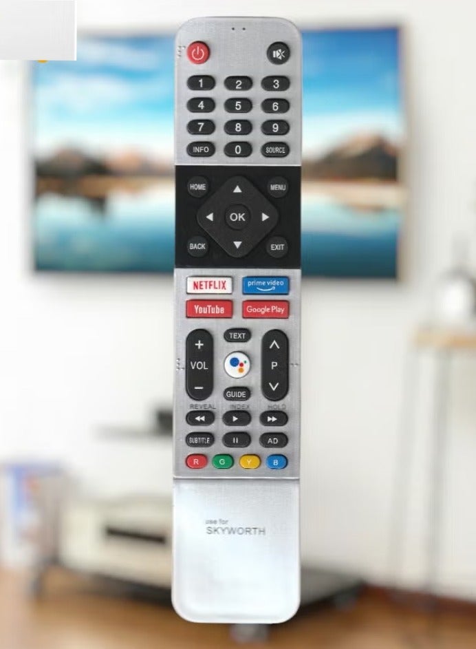 Skyworth Smart TV Remote Control for Android TV | Universal Replacement Remote with Netflix, Prime Video, YouTube, and Google Play Hot Keys (No Voice) - Image 4