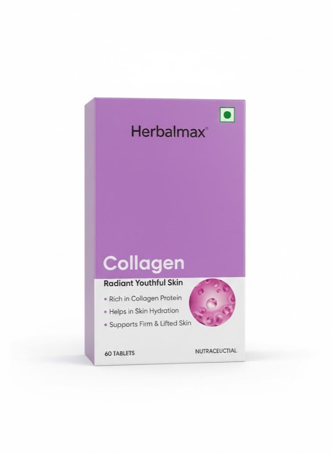هيربال ماكس هيربل ماكس كولاجين 60 قرص 800 ملجم - يدعم صحة الجلد والشعر والمفاصل والأظافر - Image 1