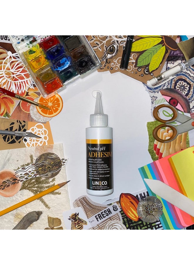 Lineco Lineco Neutral pH Adhesive, Acid-Free PVA Formula Water Soluble Dries Clear and Quick Flexible When Dried. 8 Ounces. Ideal For Book Binding and Other Paper Projects. White - Image 5