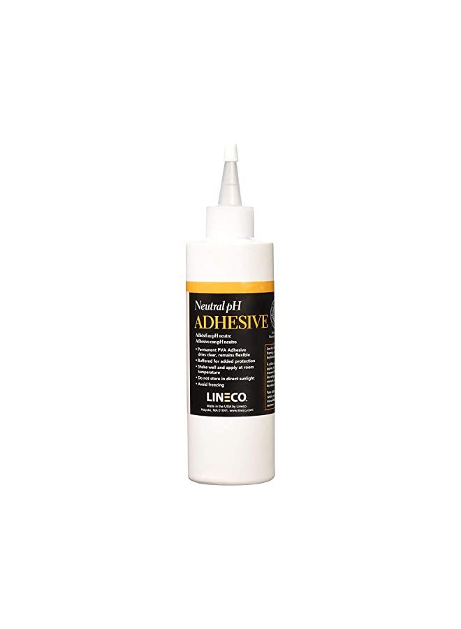 Lineco Lineco Neutral pH Adhesive, Acid-Free PVA Formula Water Soluble Dries Clear and Quick Flexible When Dried. 8 Ounces. Ideal For Book Binding and Other Paper Projects. White - Image 1