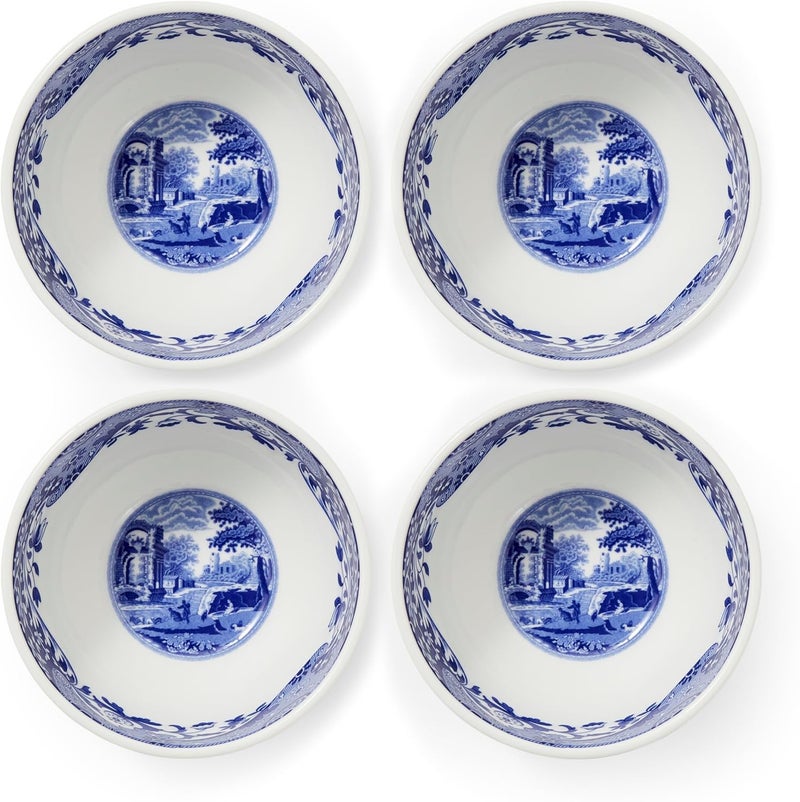 Spode أطباق غمس سبود الأزرق الإيطالي مجموعة من 4 أطباق تقديم صغيرة للغمس والصلصات والتوابل 4 بوصة مصنوعة من البورسلين الفاخر آمنة للاستخدام في الميكروويف وغسالة الصحون - Image 3