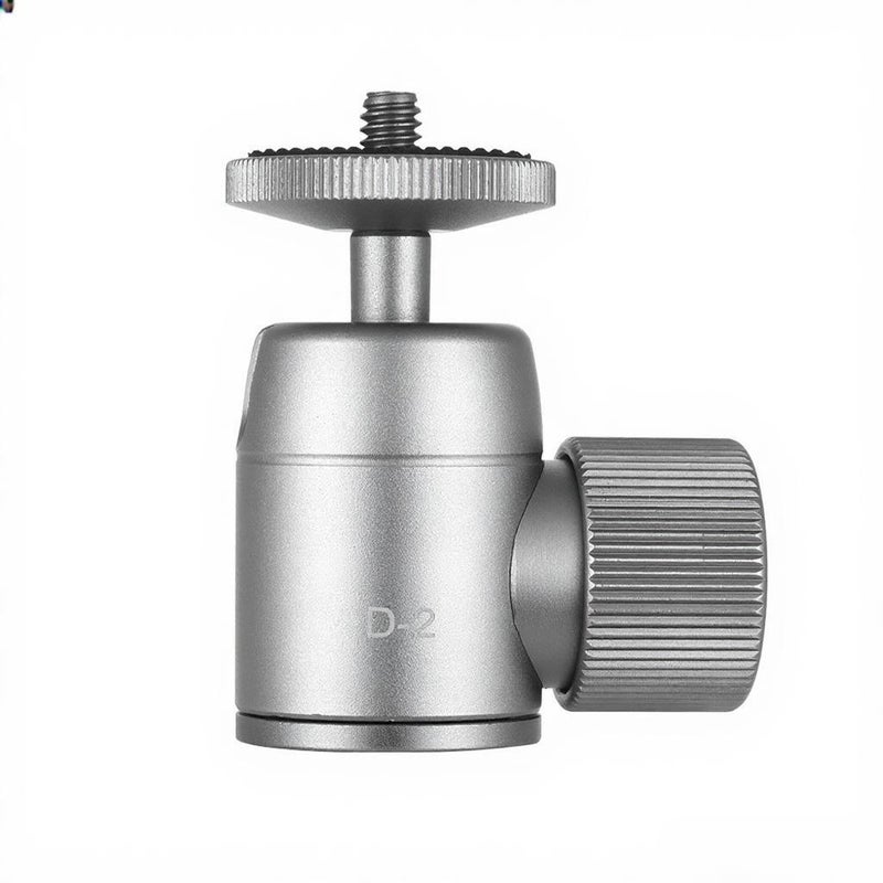 D-2 Mini Tripod Ball Head Aluminium Alloy Tripod Mount Ballhead with 1/4inch Srew 3/8inch Screw Hole 360° Rotating Panorama for Smartphones Cameras Max. Load 2kg - Image 5