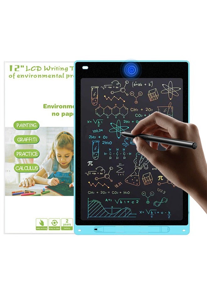 LCD Writing Board, Children's Graffiti Board, ABS Reinforced Frame Anti-Fall Resistance,One-Click Clear Function, For Early Childhood Education And Learning, 12-Inch  - Image 1