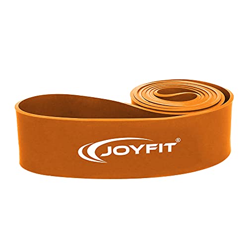 Joyfit Resistance Loop Bands - for Strength Training, Fitness Exercises, Pull up and Chin up Support, Leg, HIPS, Core, Back, Chest and Arms Workout for Men and Women at Home and Gym (Orange) - Image 1
