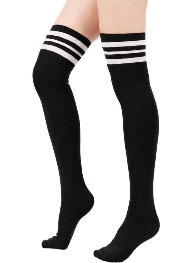 إيزي لايف جوارب نسائية طويلة الفخذ العليا من القطن فوق جوارب الركبة - Image 1
