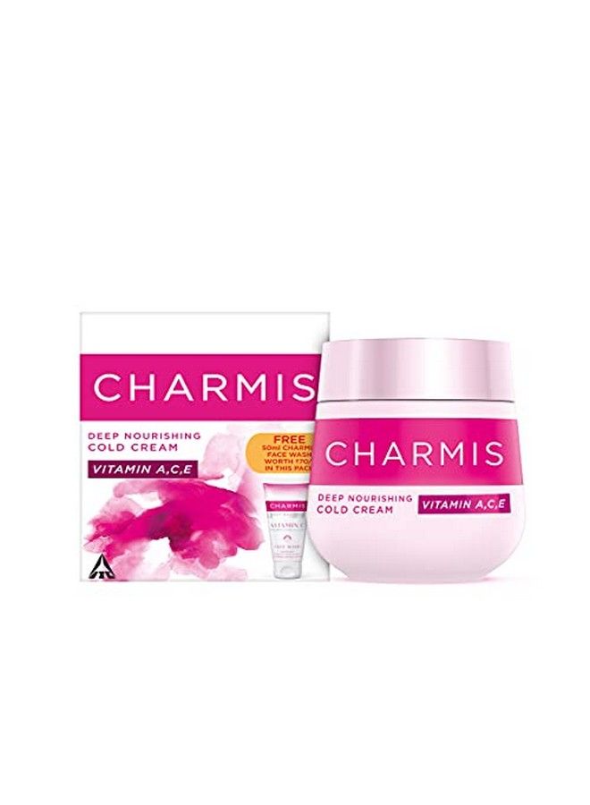 Charmis Deep Nourishing Cold Cream With Vitamin C A & E For Glowing & Nourished Skin With Vitamin C Facewash Free 100Gm + 50Gm  - Image 1