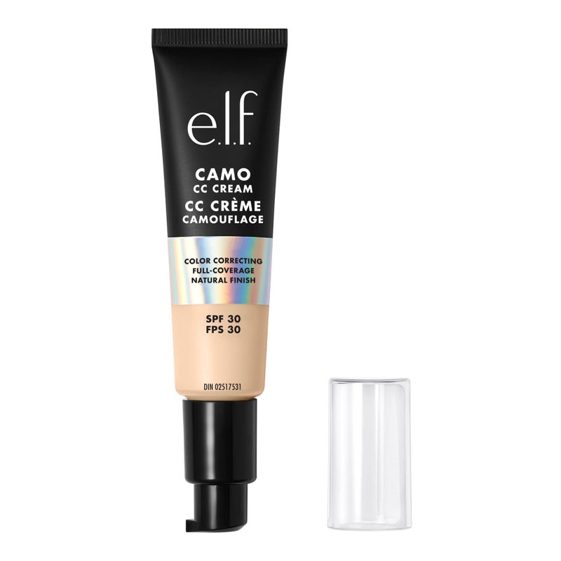 elf Camo CC Cream SPF 30 ColorCorrecting MediumToFull Coverage Face Foundation Delivers An Airbrushed Finish Vegan  CrueltyFree Fair 100 W