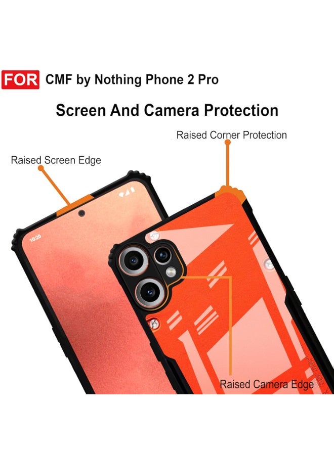 Case for Nothing CMF Phone 2 Pro Crystal Hard Back Cover with TPU Black Bumper Transparent Back Cover Case for Nothing CMF Phone 2 Pro - Image 4