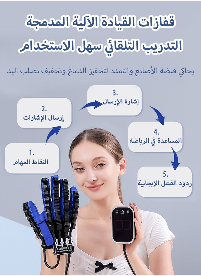 ماركة غير محددة قفازات روبوتية لإعادة التأهيل، جهاز استعادة السكتة الدماغية، جهاز تدريب المرضى المصابين بخلل في اليد، جهاز تقويم الأصابع للسكتة الدماغية، جهاز تقويم الأصابع لتخفيف تشنجات الأصابع على المدى الطويل  - Image 4