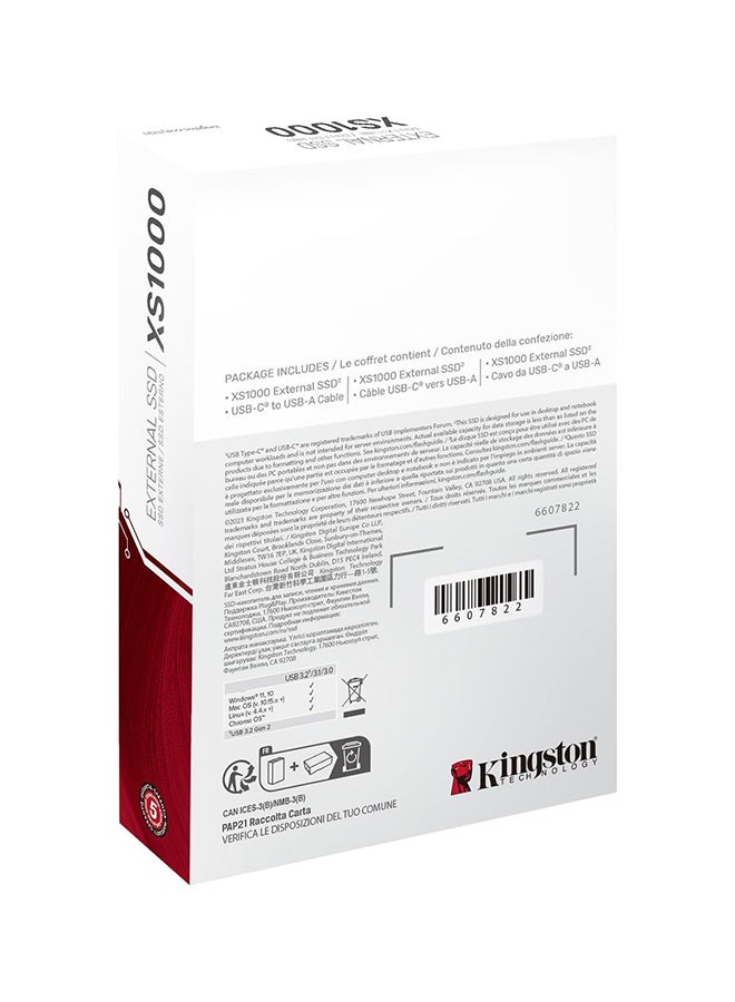 Kingston XS1000 1TB SSD | Pocket-Sized | USB 3.2 Gen 2 | External Solid State Drive | Up to 1050MB/s | SXS1000/1000G - Image 2