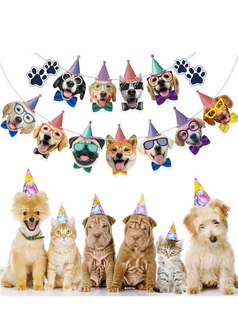 NIBEMINENT Dog Birthday Banner, Garland, Theme Party Bunting Decoration Baby Shower Supplies - Image 1