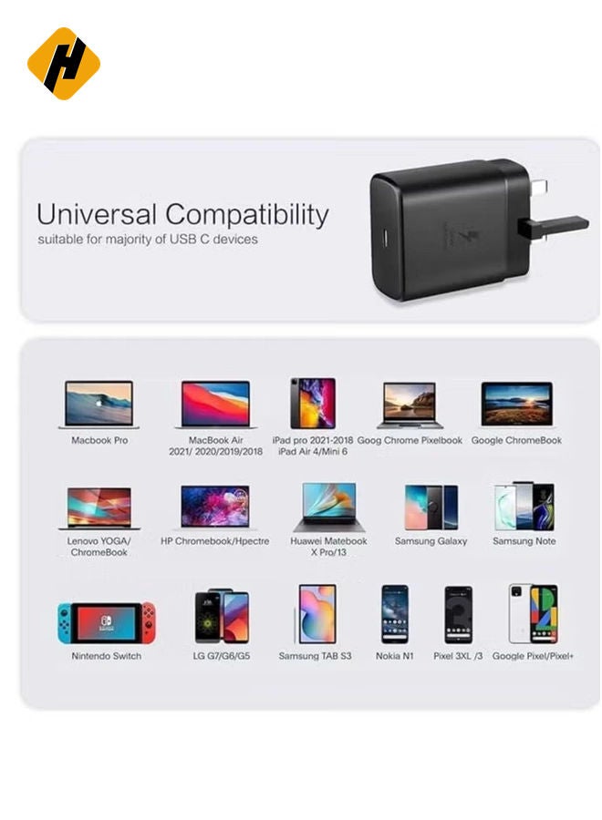 HuHa 45W Super Fast Charger for Samsung,Gcstnn USB C Plug for Galaxy S24 Ultra/S24+/S24/S23 Ultra/S23/S22/S21/S20/A54/A25/A15 5G/A15 - Image 5