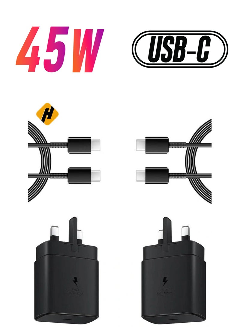 HuHa 45W Super Fast Charger for Samsung,Gcstnn USB C Plug for Galaxy S24 Ultra/S24+/S24/S23 Ultra/S23/S22/S21/S20/A54/A25/A15 5G/A15 - Image 1