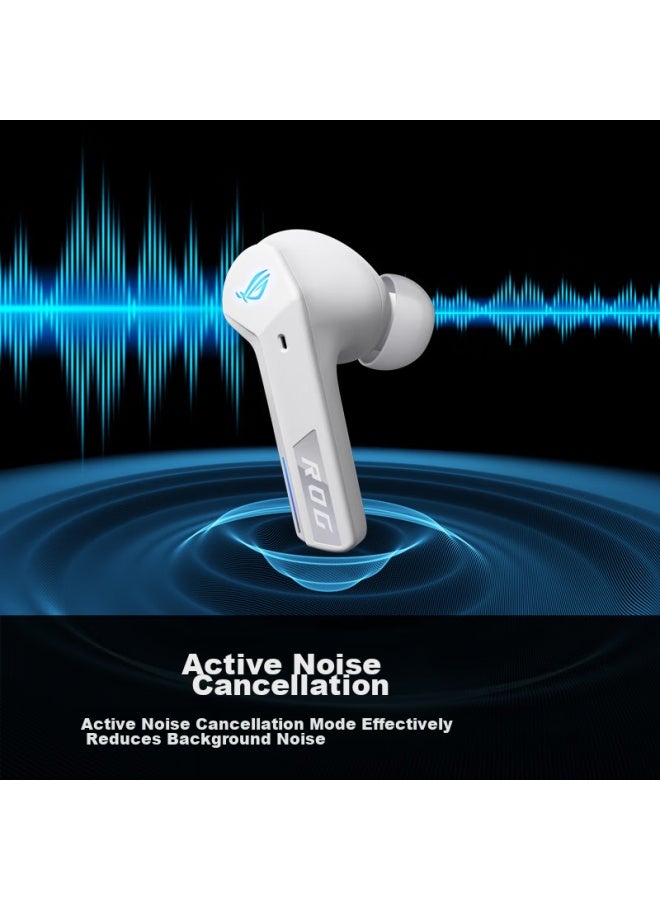 Rog Descends Tws Speednova True Wireless In-ear Gaming Headphones, Bluetooth Wireless Gaming Phone Accessory, Sports Earphones, Active Noise Cancellation, White - Image 2