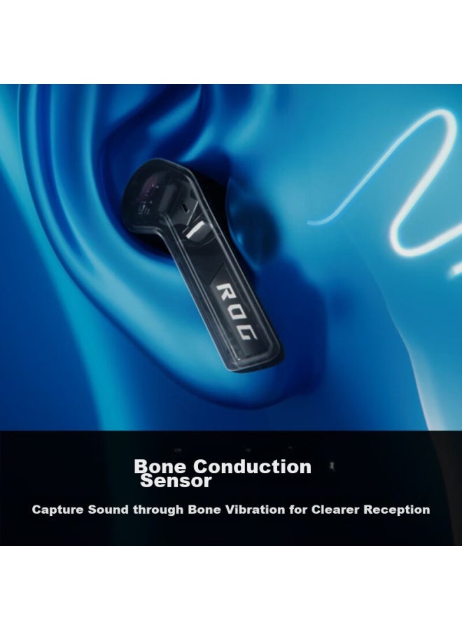 Rog Descends Tws Speednova True Wireless In-ear Gaming Headphones, Bluetooth Wireless Gaming Phone Accessory, Sports Earphones, Active Noise Cancellation, White - Image 3