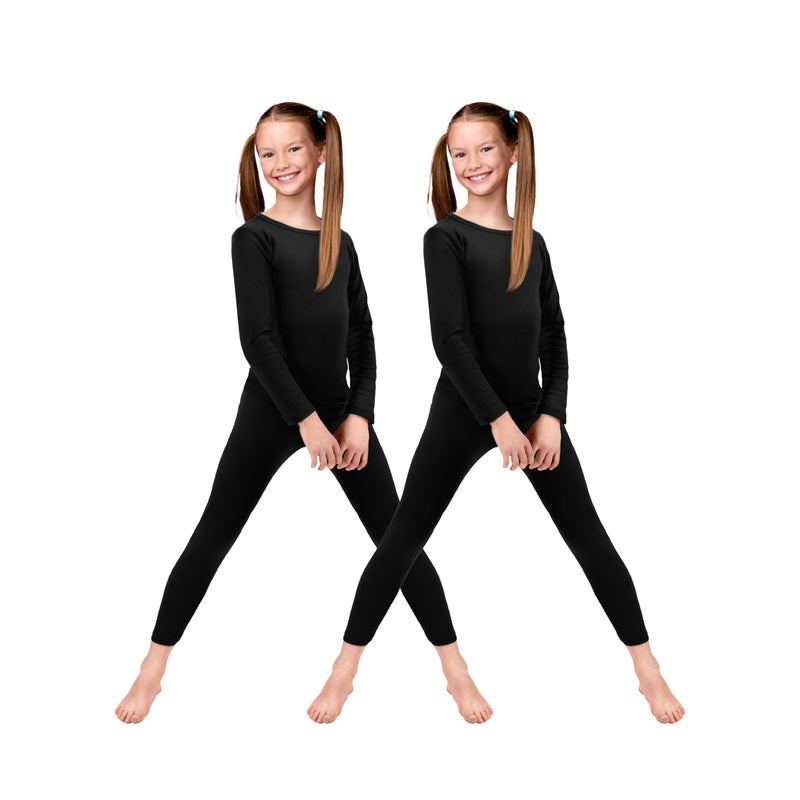 Rocky Thermal Underwear For Girls (Thermal Long Johns Set) Shirt & Pants, Base Layer w/Leggings/Bottoms Ski/Extreme Cold, Black, X-Large - Image 1