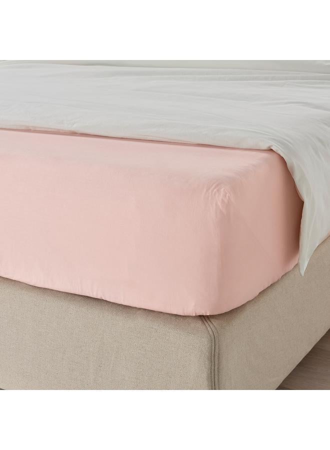 Zaboon Fitted sheet, light pink, 180x200 cm - Image 2