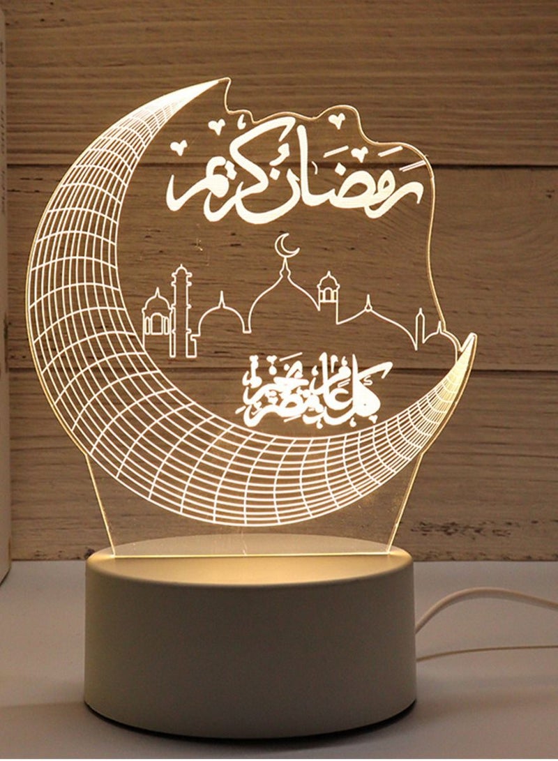 Creative 3D Nightlight Various Holiday Gifts USB Acrylic LED Ambience Sleeping Bedside Lamp 16 Kinds Of Color Touch Keys