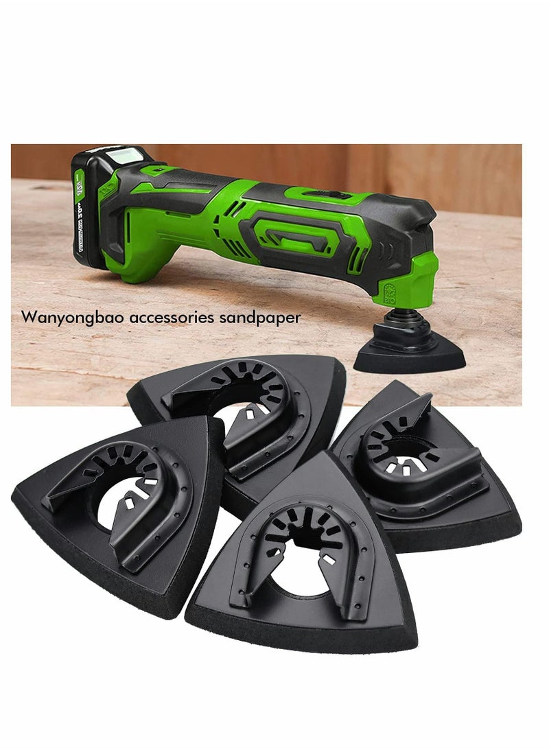 Y&D - 4Pcs Sanding Pads 80 mm for Attaching Pads, Multi-Tool Blades Oscillating Multi Tool Accessories Compatible with Worx Mikita Dewalt Power - Image 1