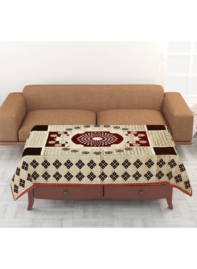 SAWNA HOMES طقم غطاء أريكة مطبوع ثقيل 5 مقاعد من SAWNA HOMES 3,1,1 مع ملاءة ديوان، 5 أغطية وسائد، 2 غطاء وسادة طويلة، واقي أثاث مريح لتزيين المنزل (15 قطعة، بني محروق) - Image 4