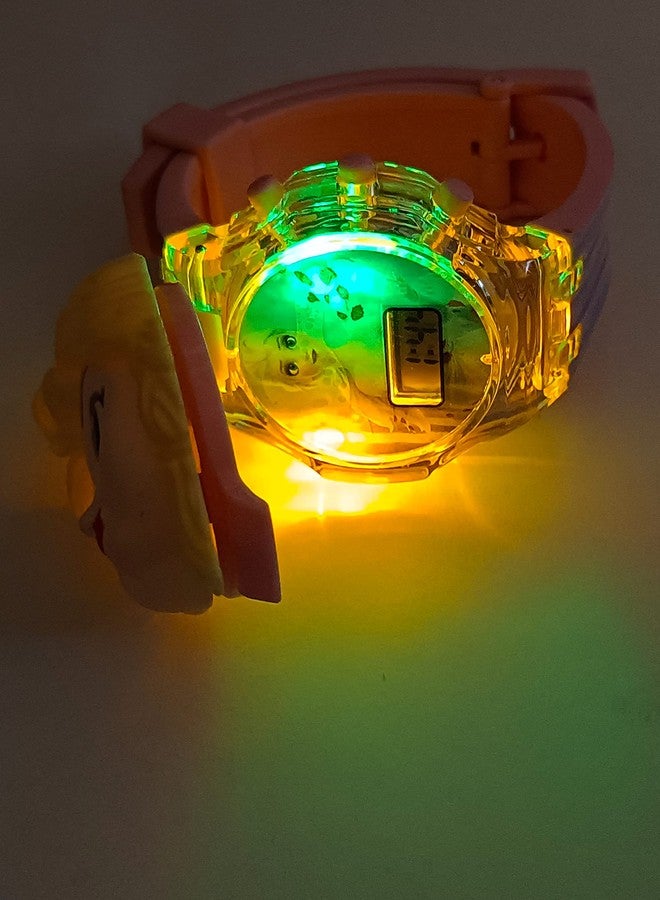 Brishti Doll Character Multicolor Disco Light with Disco Music Pink Toy Cum Watch for Baby Girl's - Image 4