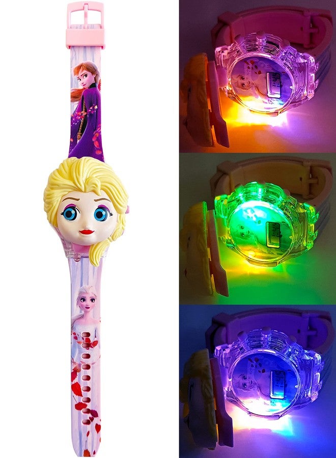 Brishti Doll Character Multicolor Disco Light with Disco Music Pink Toy Cum Watch for Baby Girl's - Image 3