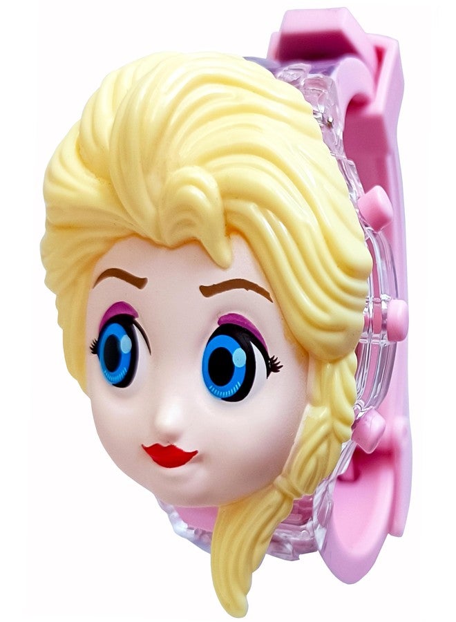 Brishti Doll Character Multicolor Disco Light with Disco Music Pink Toy Cum Watch for Baby Girl's - Image 1