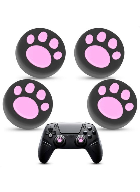 4Pcs Cat Paw Pink Ps4 Thumbstick Grips Switch Thumb Grips Ps3 Controller Grips Switch Joystick Caps Ps4 Thumb Grips Xbox Joystick Grips Xbox 360 Thumb Grips Ps4 Controller Joystick Grips