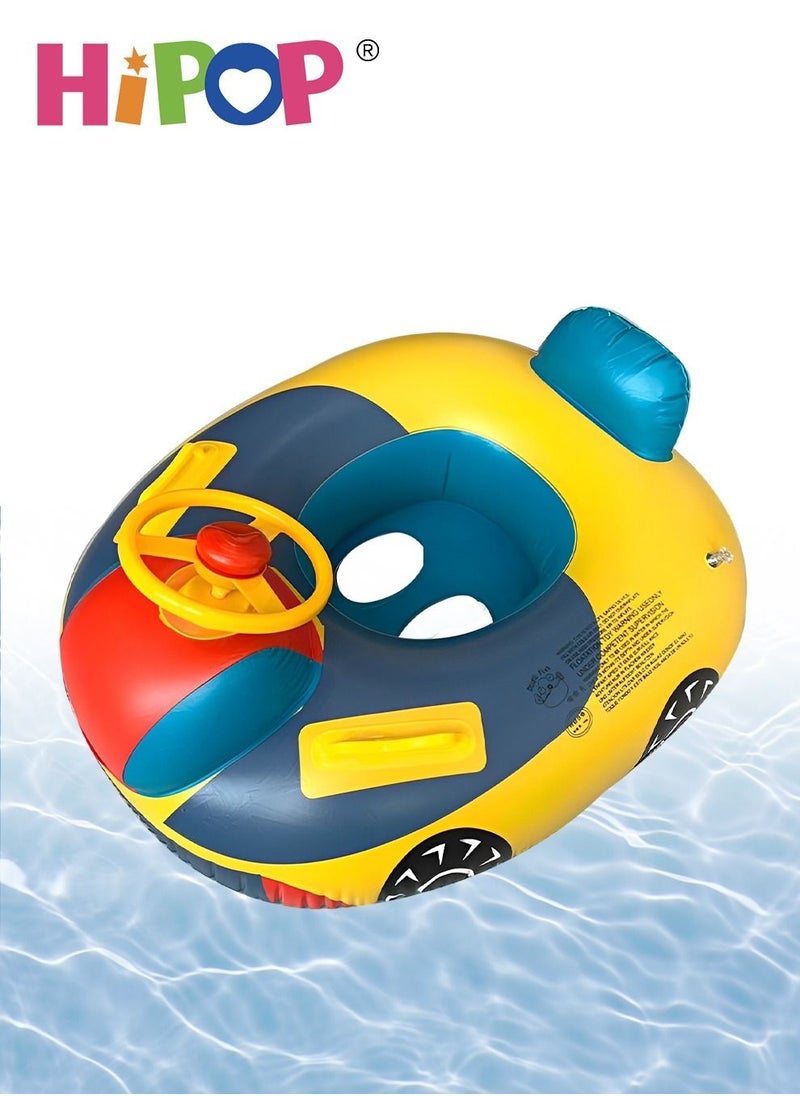 HIPOP - Children's Inflatable Float,Outdoor Swimming Seat Ring with Fun Horn,Kid's Swimming Ring - Image 1