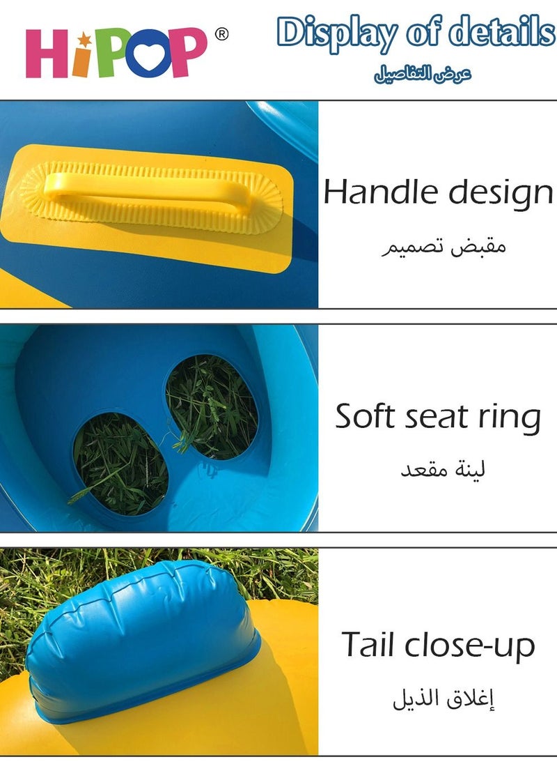 HIPOP - Children's Inflatable Float,Outdoor Swimming Seat Ring with Fun Horn,Kid's Swimming Ring - Image 1