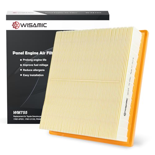 WISAMIC Engine Air Filter CA10755 Replace for Some Lexus Toyota Jeep NonDiesel Dodge and Camry models Provides Up to 12 Months or 12000 Miles Filter Protection