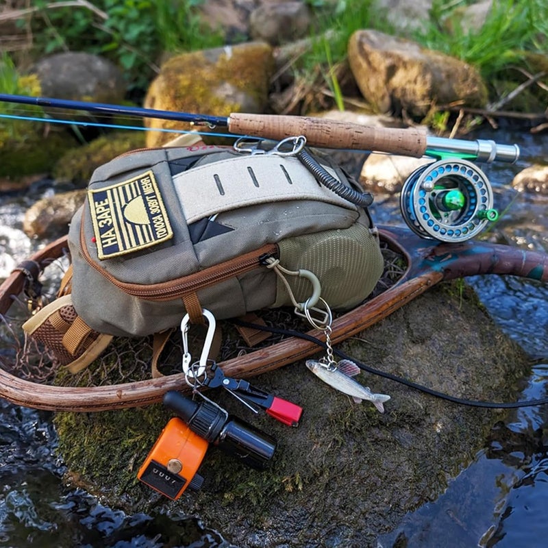 USSURIS Small Fly Fishing Chest Pack Ultralight Chest Bag Mini Vest Pack Micro Fishing pouch - Image 3