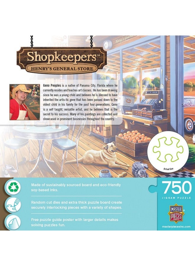 ماستر بيسيز لعبة تركيب الصور المقطوعة المكونة من 750 قطعة للكبار والعائلة - متجر هنري العام - 18 × 24 بوصة - Image 3