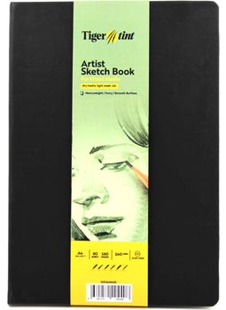Hobi Market Art Hobby Market Art Sketchbook Hard Cover Sketch Drawing Book 140 Gr. 21X29 cm. 80 Ed. Black  - Image 1