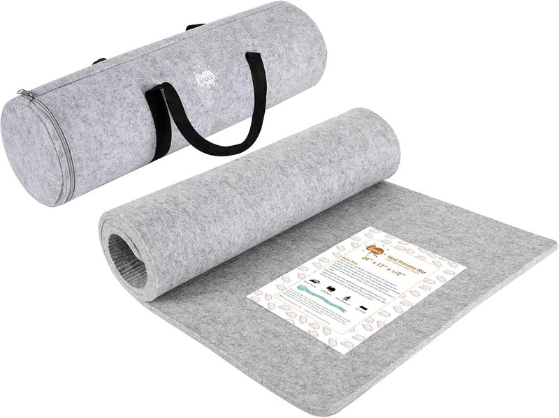 OHOCO Wool Pressing Mat for Quilting - 22x60 XL Extra Large Felt Ironing Pad 3/8" Thick, 100% Wool Heat Resistant for Ironing, Sewing, Cutting on Ironing Board, Tabletop, Dryer, Countertop - Image 1