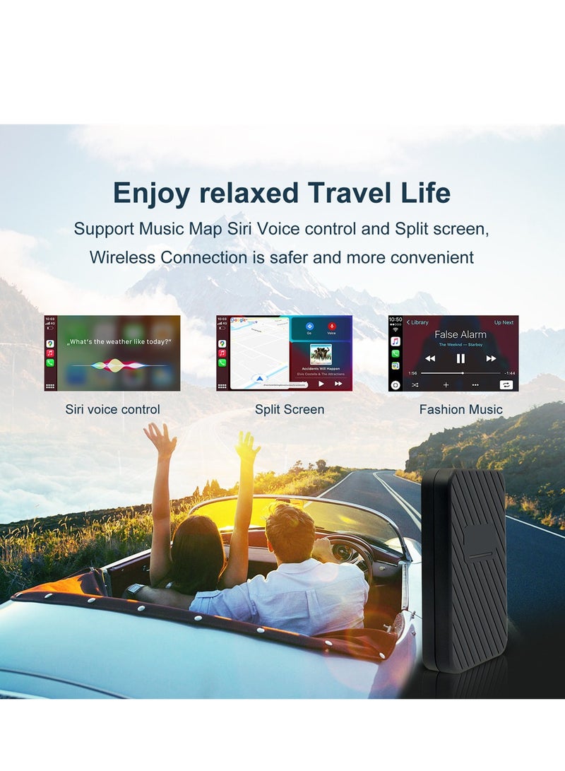 Wireless CarPlay Adapter for iPhone 2023, 5.8 GHz Wireless Carplay Dongle Converts Factory Cars Wired Carplay to Wireless, Carplay Bluetooth Adapter, Support Online Upgrade Support iOS 10+ - Image 4