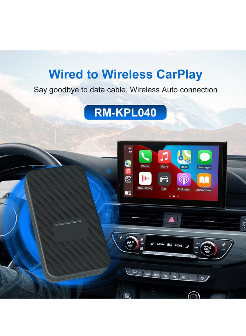 Wireless CarPlay Adapter for iPhone 2023, 5.8 GHz Wireless Carplay Dongle Converts Factory Cars Wired Carplay to Wireless, Carplay Bluetooth Adapter, Support Online Upgrade Support iOS 10+ - Image 3
