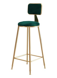 DubaiGallery Modern Kitchen Barstool Bar Chairs Round Velvet Seat with Backrest and Metal Legs, Breakfast Dining Stool for Kitchen Counter Comfy Bar Stool 1 Piece  - Image 2